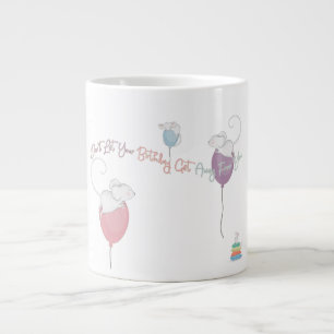Caneca De Café Grande Camundongos de aniversário flutuando em balões Jum