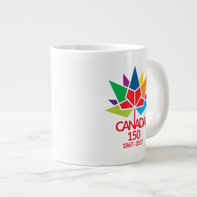 Caneca De Café Grande Canadá Café Mug Canadá Dia 150 (Frente Esquerda)