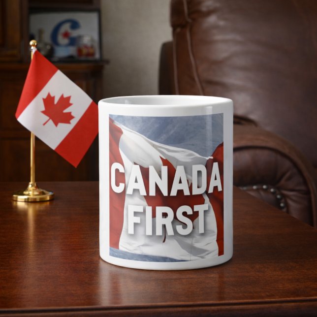 Caneca De Café Grande Canada first. Conservative Party Canada  (Criador carregado)