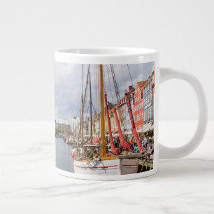 Caneca De Café Grande Canal com Barcos Copenhague