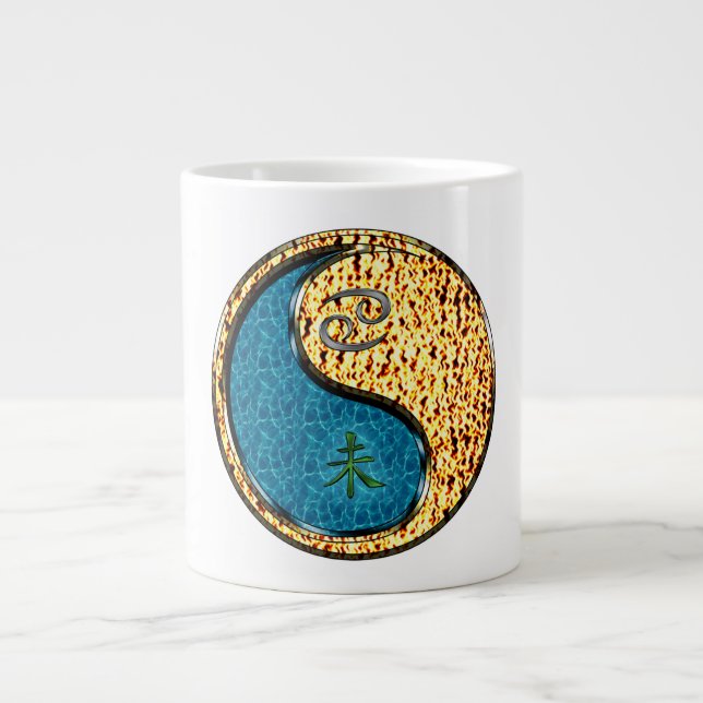 Caneca De Café Grande Câncer & Cabra de Fogo (Frente)