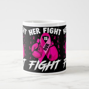 Caneca De Café Grande Cancer Da Mama A Luta É O Nosso Cancer De Luta