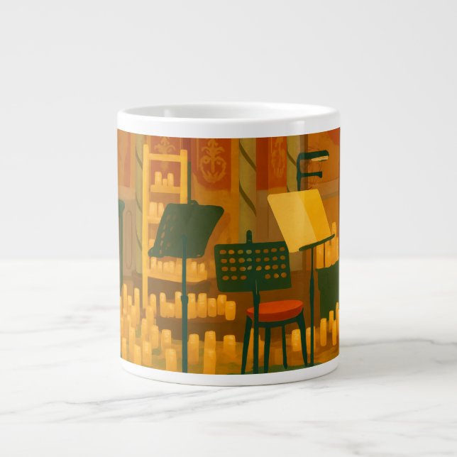 Caneca De Café Grande Candlelit Prelude - Music Room, Brighton Pavilion (Frente)