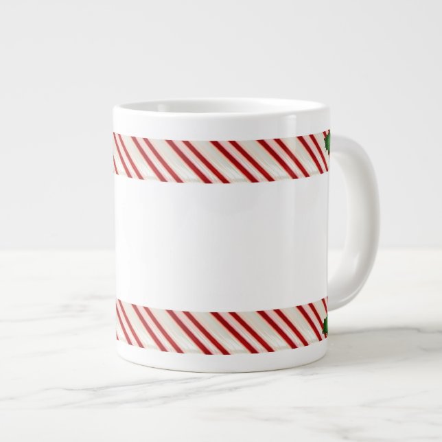 Caneca De Café Grande Candy Cane Frame Mug (Frente Esquerda)