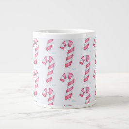 Caneca De Café Grande Candy Canes