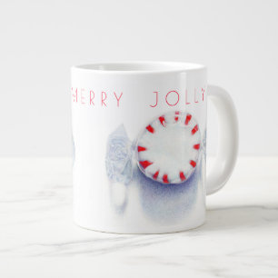 CANECA DE CAFÉ GRANDE CANECA BRANCA GRANDE DOCE DE HORTELÃ FELIZ NATAL A
