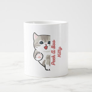 Caneca De Café Grande "Caneca de Gato Fofo Peek A Boo Kitty"