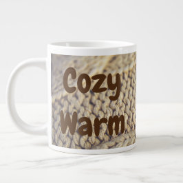 Caneca De Café Grande Caneca de tamanho grande com "Cozy Warm" dizendo
