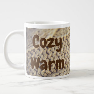 Caneca De Café Grande Caneca de tamanho grande com "Cozy Warm" dizendo