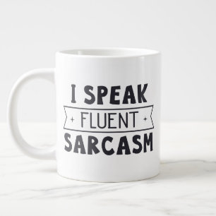 Caneca De Café Grande Caneca de tamanho grande com "I Speak Fluent Sarca