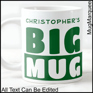Caneca De Café Grande Caneca Grande Azul Marinho Duas Toneladas com Nome