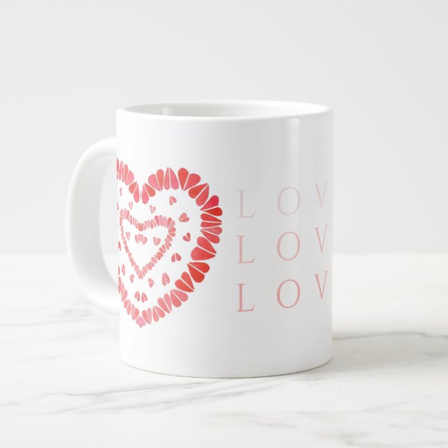 CANECA DE CAFÉ GRANDE CANECA GRANDE BRANCA AMOR (Frente Esquerda)