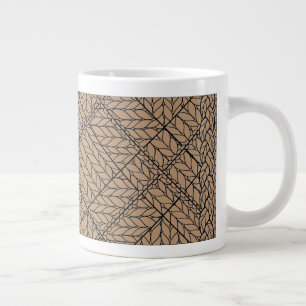 Caneca De Café Grande Caneca Grande Branca de MALHA ARGYLE TAN 