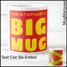 Caneca Grande com Nome Personalizado Divertido e F
