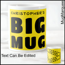 Caneca Grande com Nome Personalizado e Fita de Cau