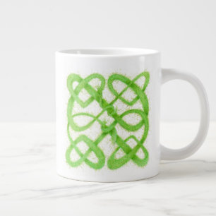 CANECA DE CAFÉ GRANDE CANECA GRANDE GREEN CELTIC KNOT