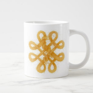 CANECA DE CAFÉ GRANDE CANECA GRANDE NÓ CELTA DOURADO