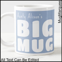 Caneca Grande Nome Personalizado Azul C410 Piada D