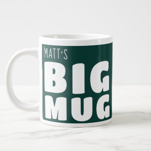 Caneca De Café Grande Caneca Grande Nome Personalizado Em Verde C21 Dive