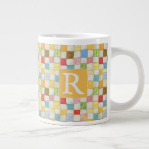 Caneca De Café Grande CANECA GRANDE PARA COLCHA LOUCA + Texto / Dourado
