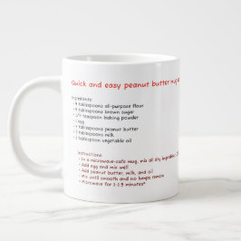 Caneca De Café Grande Caneca Grande para Micro-ondas (Receita de Bolo de