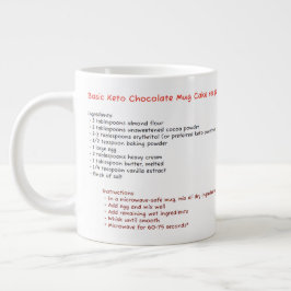 Caneca De Café Grande Caneca Grande para Micro-ondas (Receita de Bolo de