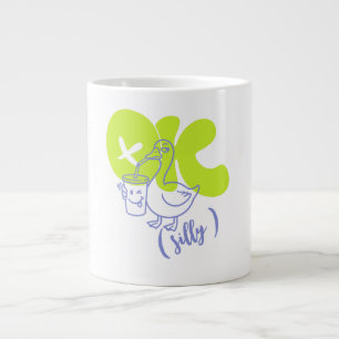 Caneca De Café Grande Caneca OK Silly Goose Personalizada, Café Sarcásti