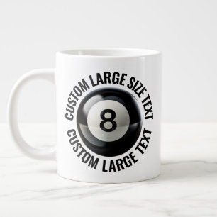 Caneca De Café Grande Caneca Personalizada de Texto Grande Bola 8 Gigant