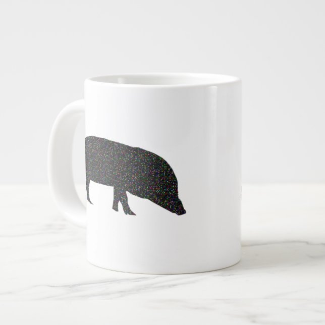 Caneca De Café Grande Canela de porcos cintilantes (Frente Esquerda)