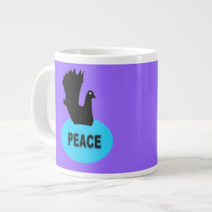 Caneca De Café Grande Canhão de Doença Negro e Azul