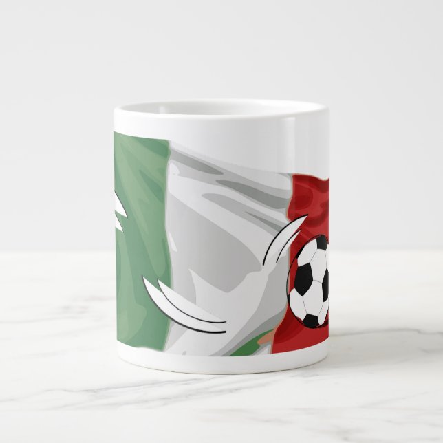 Caneca De Café Grande Canhão de Futebol Italiano (Frente)