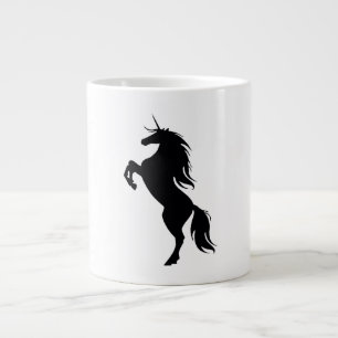 Caneca De Café Grande Canhão Silhouette Preto Unicorn
