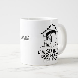 Caneca De Café Grande Canhões personalizados da CASA DOG