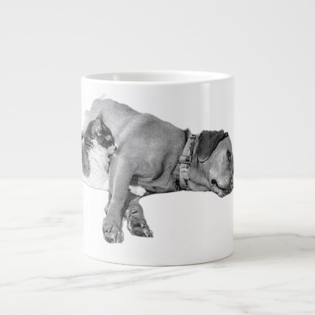 Caneca De Café Grande Canina de Cães e Gatos (Frente)