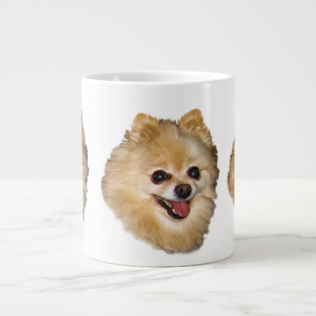 Caneca De Café Grande Canino Pomerano (Frente)
