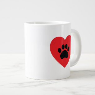 Caneca De Café Grande Canw Print Heart Mug