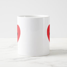 Caneca De Café Grande Canw Print Heart Mug