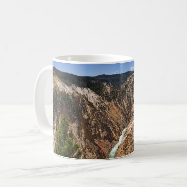 Caneca De Café Grande Canyon do Yellowstone (Frente Esquerda)