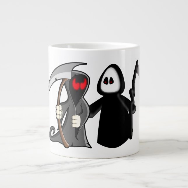 Caneca De Café Grande Cão da Morte do Ceifador (Frente)