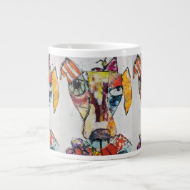 Caneca De Café Grande Cão de Muitas Cores