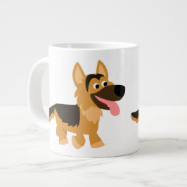 Caneca De Café Grande Cão Jumbo German shepherd de Cartografia Bonito