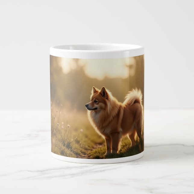 Caneca De Café Grande Cão Pomerano (Frente)