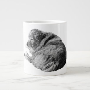 Caneca De Café Grande Cão Sombreado Suave Traz Serenidade para a Rotina 