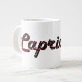 Caneca De Café Grande Capricórnio em Garnets