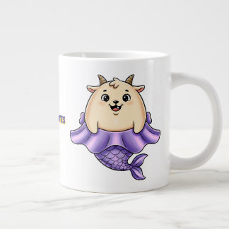 Caneca De Café Grande Capricórnio Fofo de Desenho Animado – Zodíaco Capr