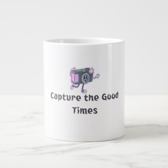 Caneca De Café Grande Capture a câmera do Good Times (Frente)