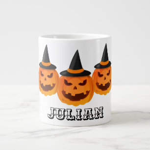 Caneca De Café Grande Cara de abóbora-de-bico-de-lanterna
