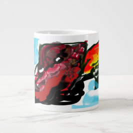 Caneca De Café Grande Cardinal-do-norte Alegria de outono