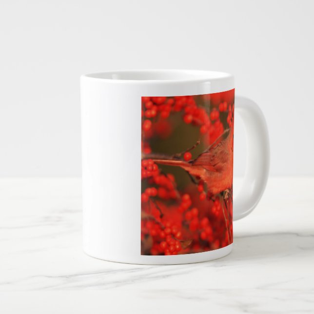 Caneca De Café Grande Cardinal do Norte macho vermelho, IL (Frente Esquerda)