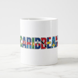 Caneca De Café Grande Caribbean Flags